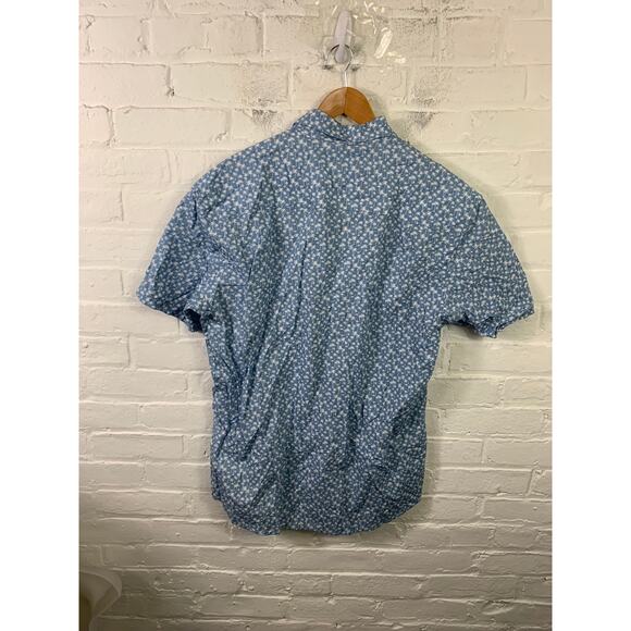 Serge Blanco Men's Athlete Francais Button-Down Shirt Short Sleeve Blue Size XXL - Picture 2 of 5